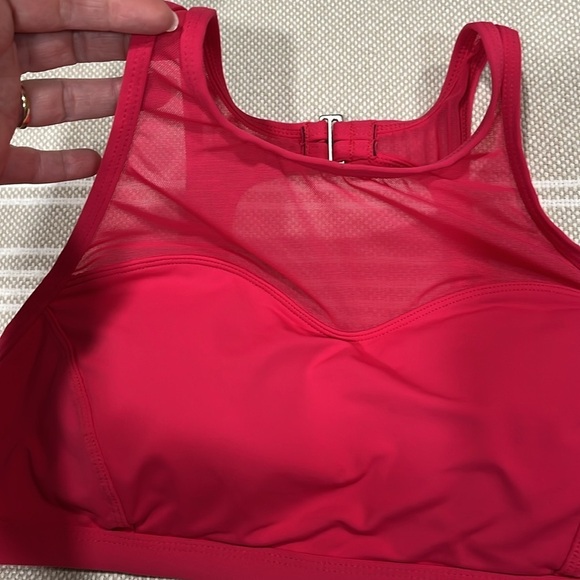 CALIA High Neck Bikini Top Mesh Magenta - Picture 3 of 9